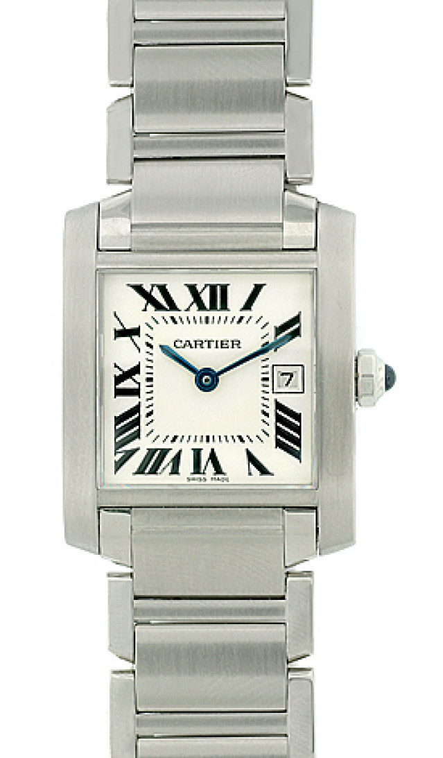 Pre-Owned Cartier Tank Francaise W51011Q3 Steel